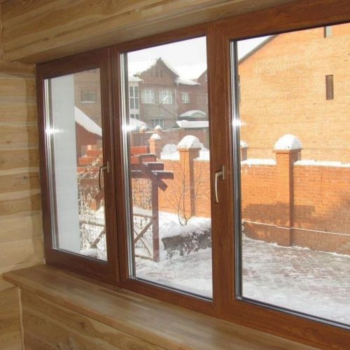 Установка пластиковых окон ДНР. Балконные блоки. Остекленение домов и квартир. 34 Остекление частного дома пластиковыми окнами ДОМСТРОЙ